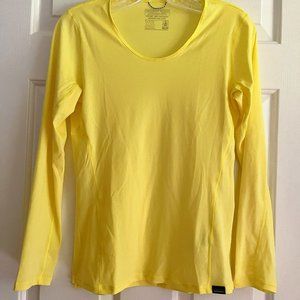 Bright yellow Patagonia "Capilene Cool", lightweight shirt, XS